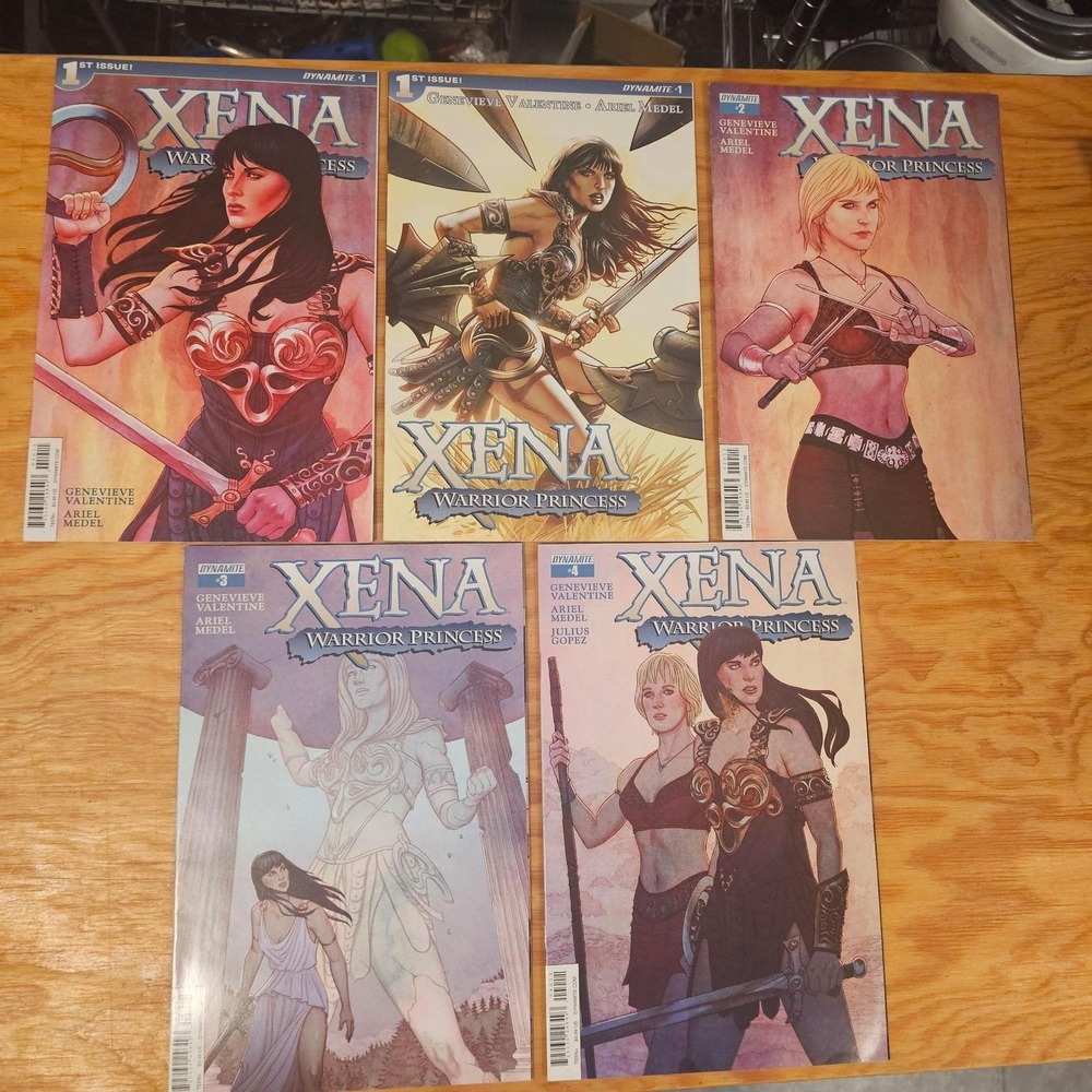 Xena Warrior Princess Comic Lot 5 Issues Dynamite Genevieve Valentine Cover Set
